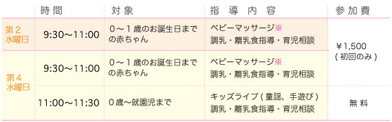 マムクラブスケジュール